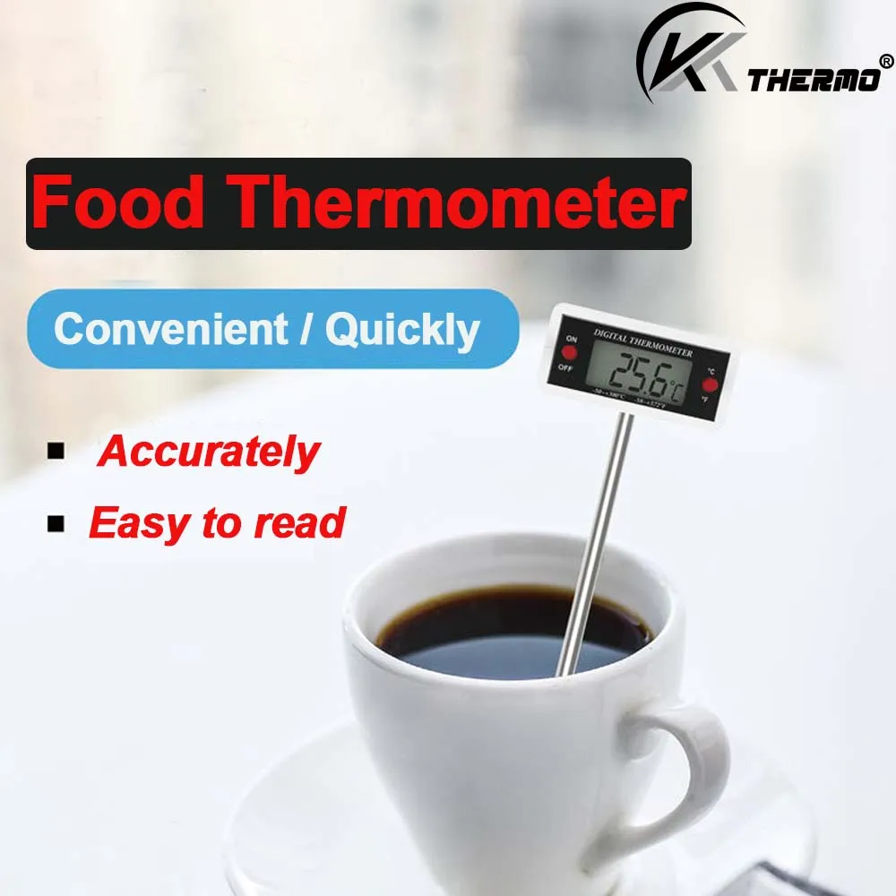

Digital Food Coffee Milk Thermometer Electronic Kitchen Meat Cooking Temperature Measuring Tool Display Accessories Battery