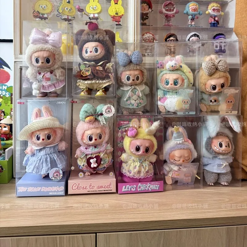 

9pcs Kawaii Sanrio Anime Storage Display Doll Box Cute Cartoon Organization, Transparent Dust Proof Case Lovely Gifts for Kids