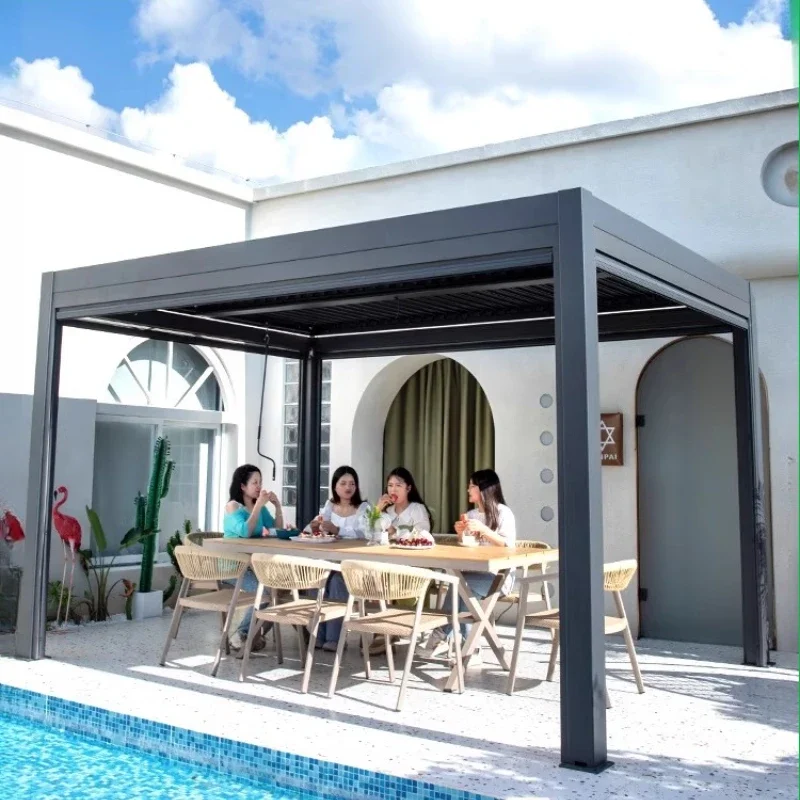 Outdoor awning, courtyard garden villa roof electric leisure pavilion canopy
