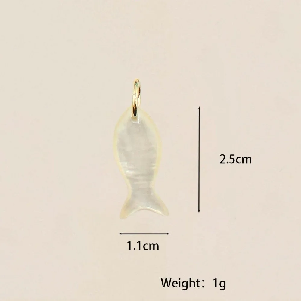 Bohemian Fishbone Pendant Bead Necklace White Shell Heart Dopamine Color Resin Beads Necklaces Pink DIY Choker Necklaces Beach