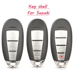 Jingyuqin 2/3 Buttons Smart Keyless Entry Car Key Fob Shell For Suzuki Alivio Vitara SX4 Swift S-cross Remote Case Styling