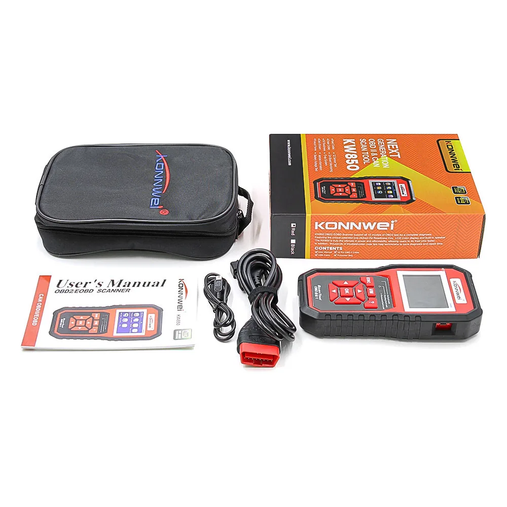 KONNWEI KW850 Car Diagnostic Tool Professional OBD2 Scanner Multi-languages Full OBD 2 ODB2 Function Auto Tool kw850 Code Reader