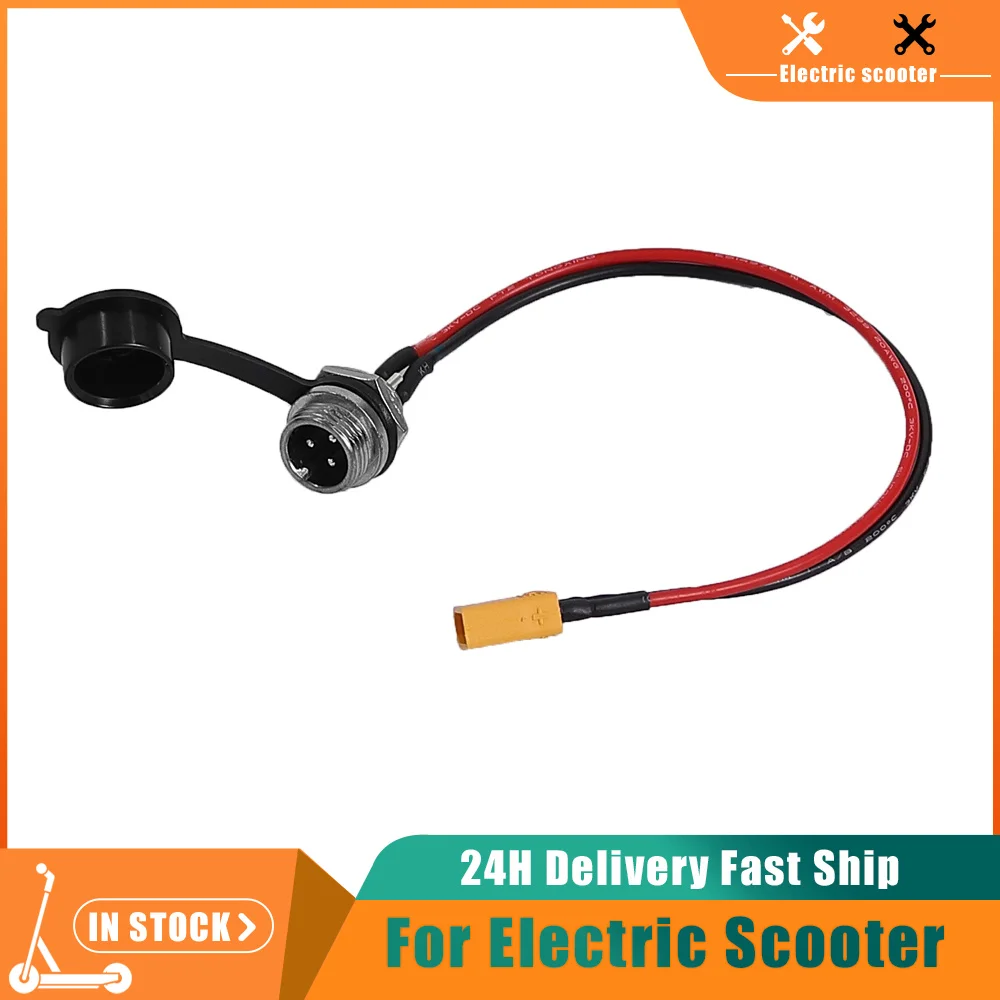 3 Pin 2 Wire Charging Port Cable for Electric Scooter XT30 T Word Bullet Head Plug-in Type Aviation Head Charging Ports