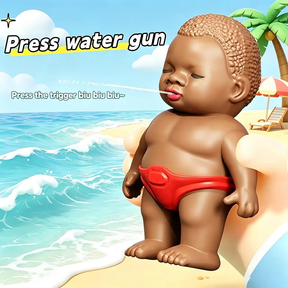 

2026 New Human Doll Shape Squirt Gun Press Water Gun Creative Stress Relief Outdoor Summer Beach Water Play Toy Party Prank Toys