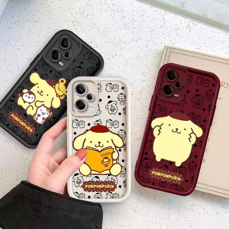 Art Cartoon Pompompurin Eye Ladder For Xiaomi Redmi Note 13 12 12C 11 11S 10 10C 10A 9C 9A Pro 5G Funda Phone Case