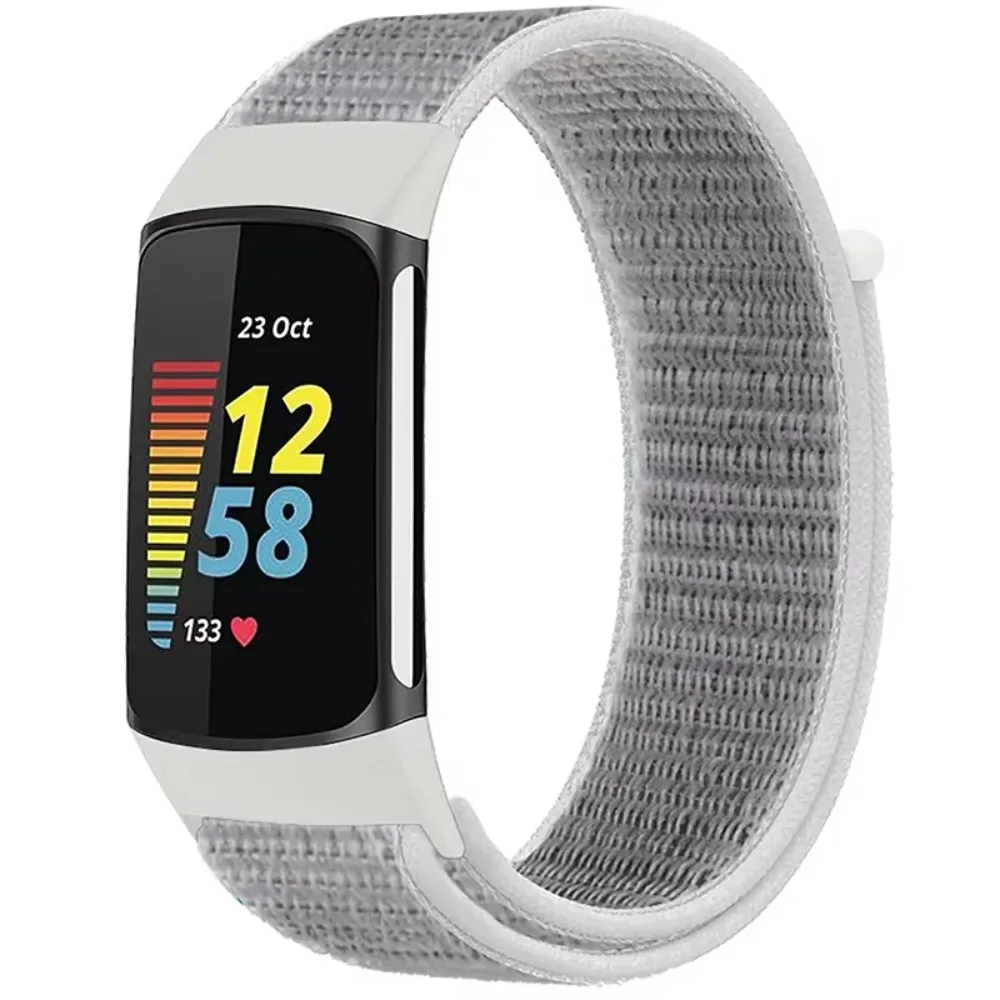 Nylon Loop Braided Strap for Fitbit Charge 6/5 Replace Smart Watch Comfortable Wristband for Fitbit Charge 5/6 Accessories Band