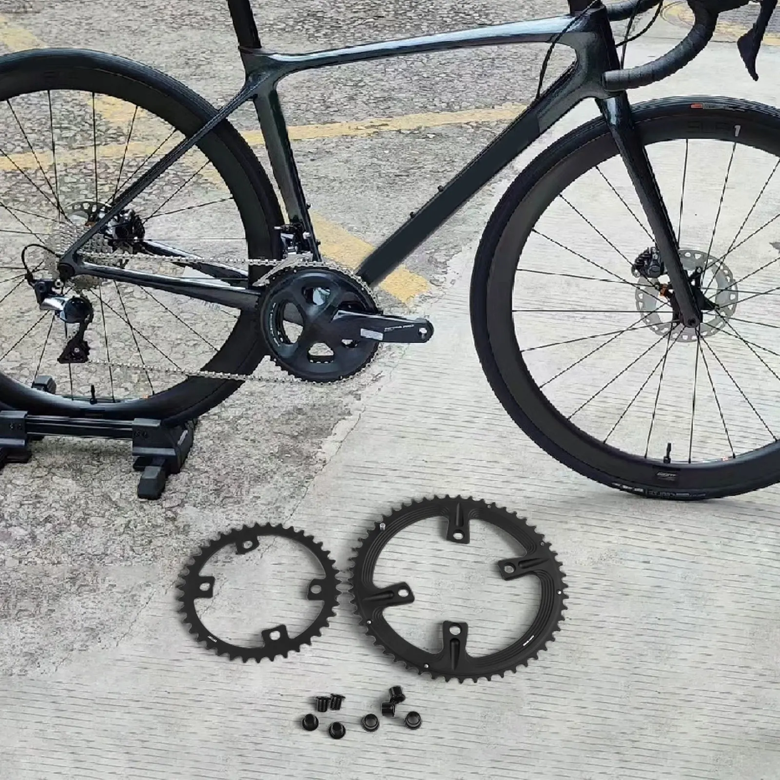 

110BCD Chainring Asymmetric Chainring For Cycling For Road Racing 110BCD Chainring For 10s 11s 12 Speed Heat Treated Finish