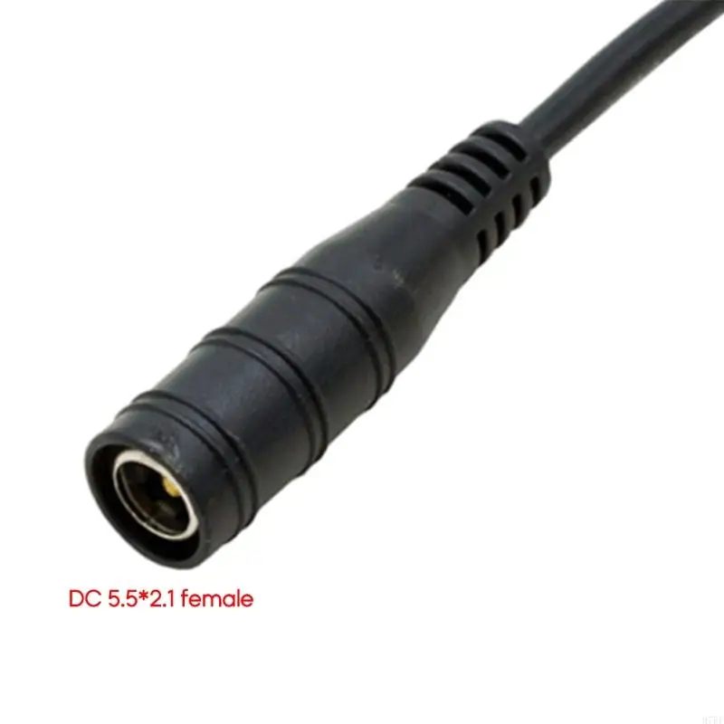 97BF 37cm Female DC5521 to 4Pin 5-Port Cooler Conversion Cord Line 2464 Wire Black