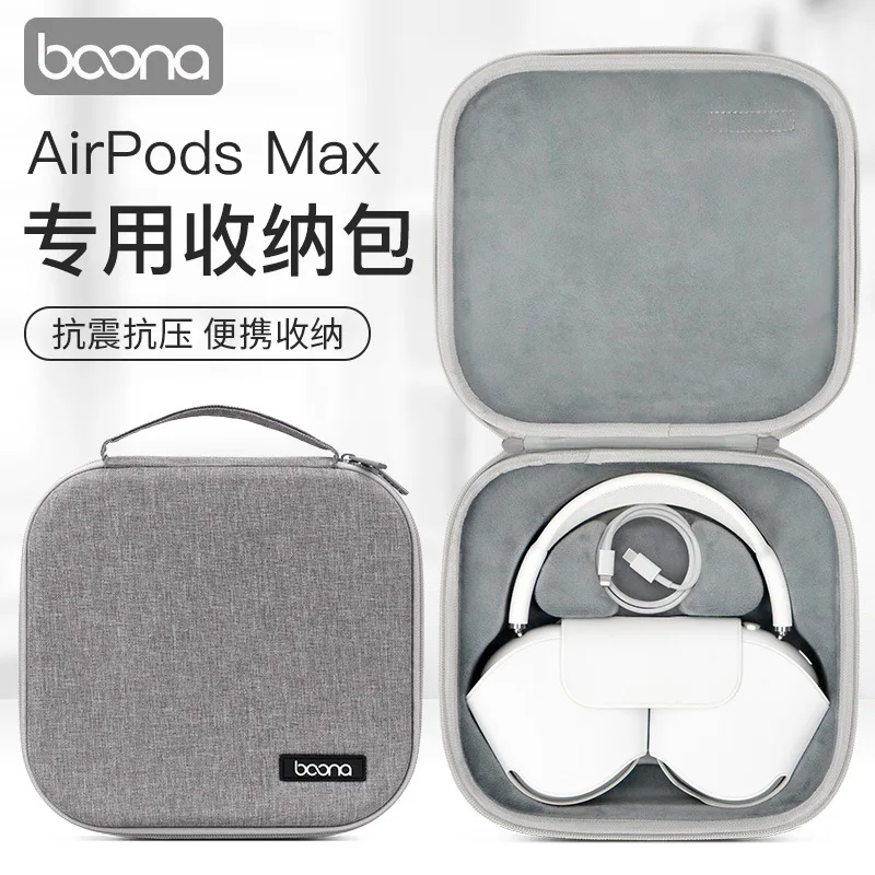 Imagem -06 - Bolsas de Armazenamento Viagem Portátil para Fone de Ouvido Airpods Max Case Eva Proteção à Prova Choque Fone de Ouvido Bolsa Zíper Transportar Caixas