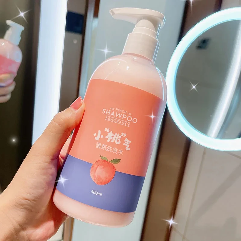 Peach Shampoo Bath Gel Hair Conditioner Fragrance Body Fragrance Summer Fragrant Female Peach Flavor Large Capacity Set Box