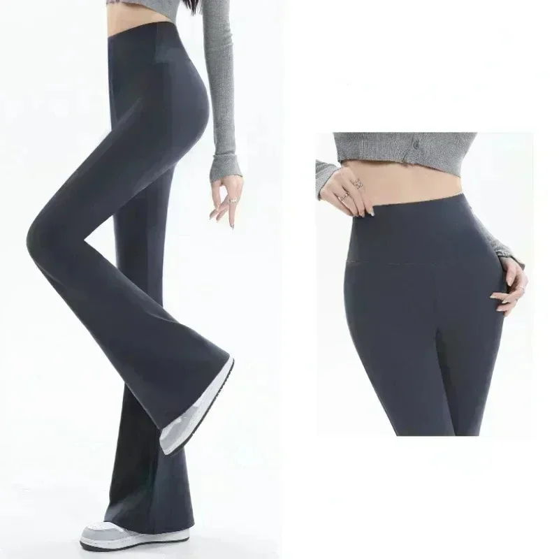 Pantalones de mujer, mallas acampanadas, pantalones de Yoga de pierna ancha de cintura alta, mallas de entrenamiento de encaje perfecto, ropa deportiva informal para gimnasio y adelgazar