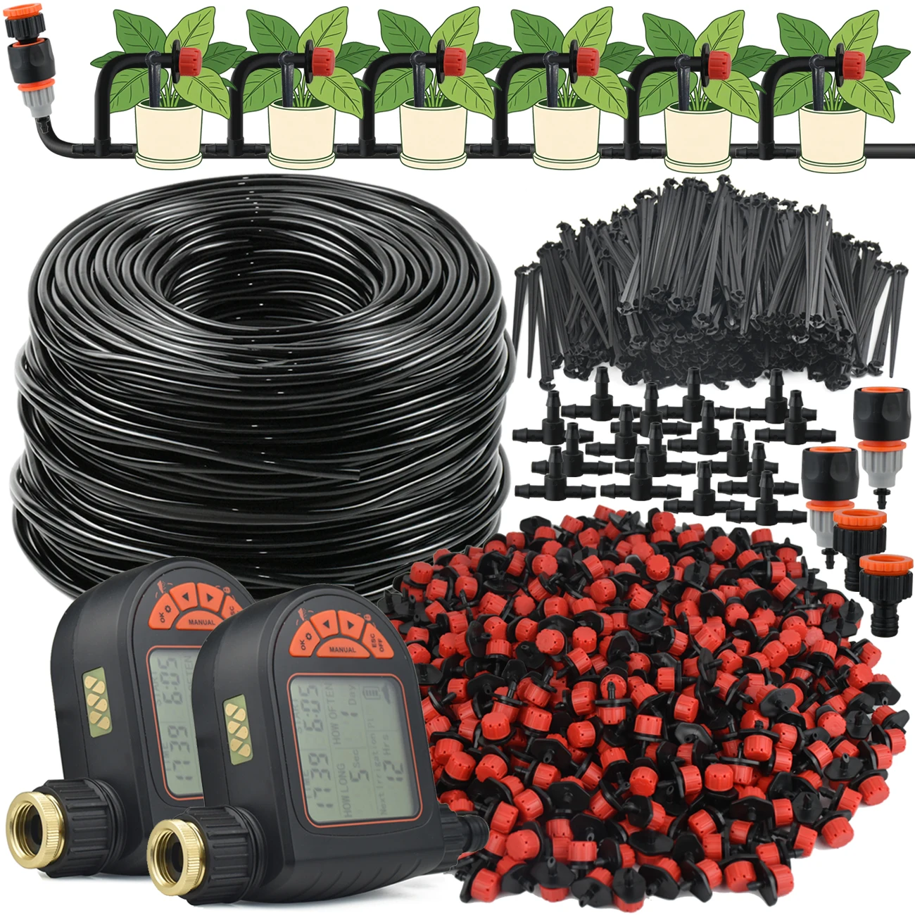 Smart Garden System - 5M-50M 정원용 스마트 레인 센서 타이머