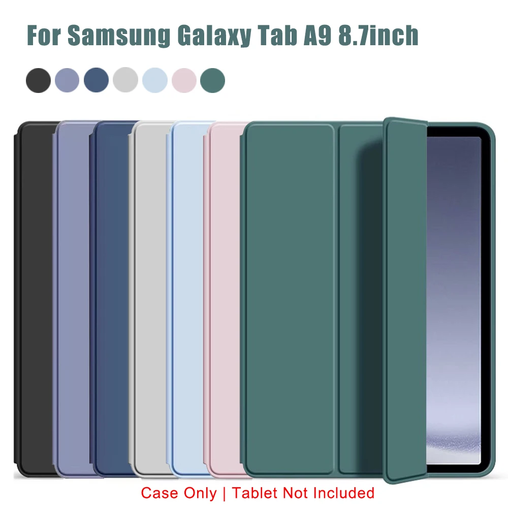 Tri-fold Flip Case For Samsung Galaxy Tab A9 2023 8.7'' SM-X110 SM-X115 Magnetic Stand PU Leather Protective Cover