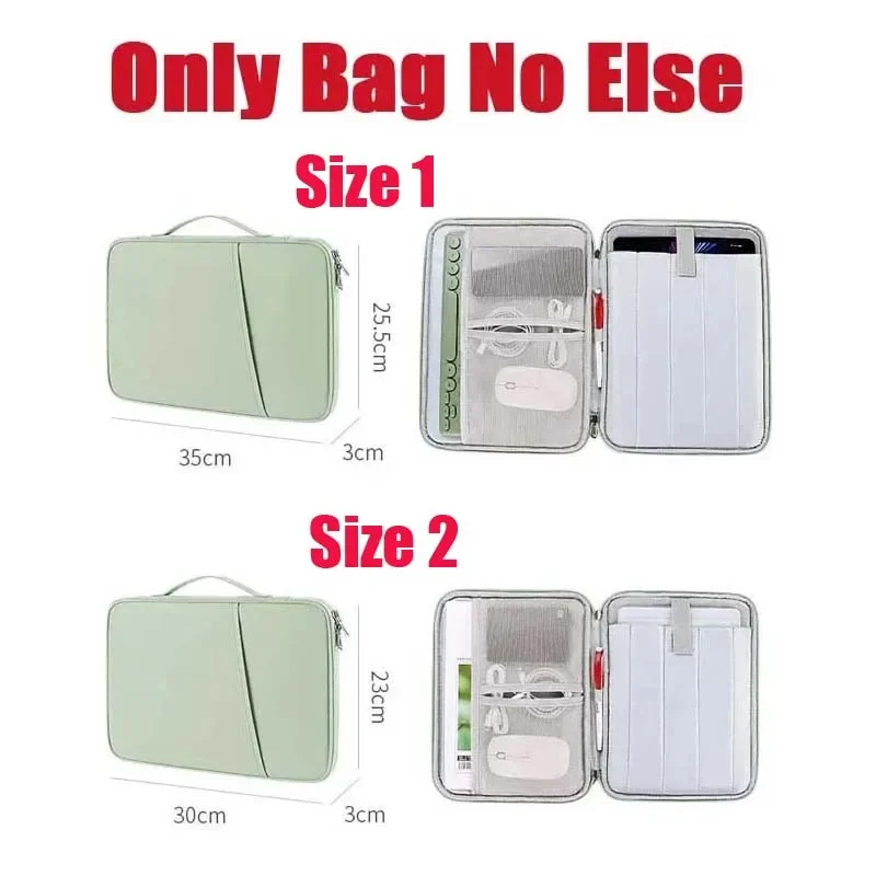 for Oppo Pad 5 Pad SE Tablet Bag Handle Carry Case Zip Pouch Pocket for Mouse Keyboard Charger Waterproof Sleeve