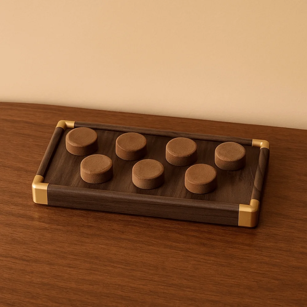 

Walnut Wood Bracelet Tray Necklace Organizer Bracelet Display Rack Storage Case Ornaments Hand Jewelry Holder Bracelet Holder