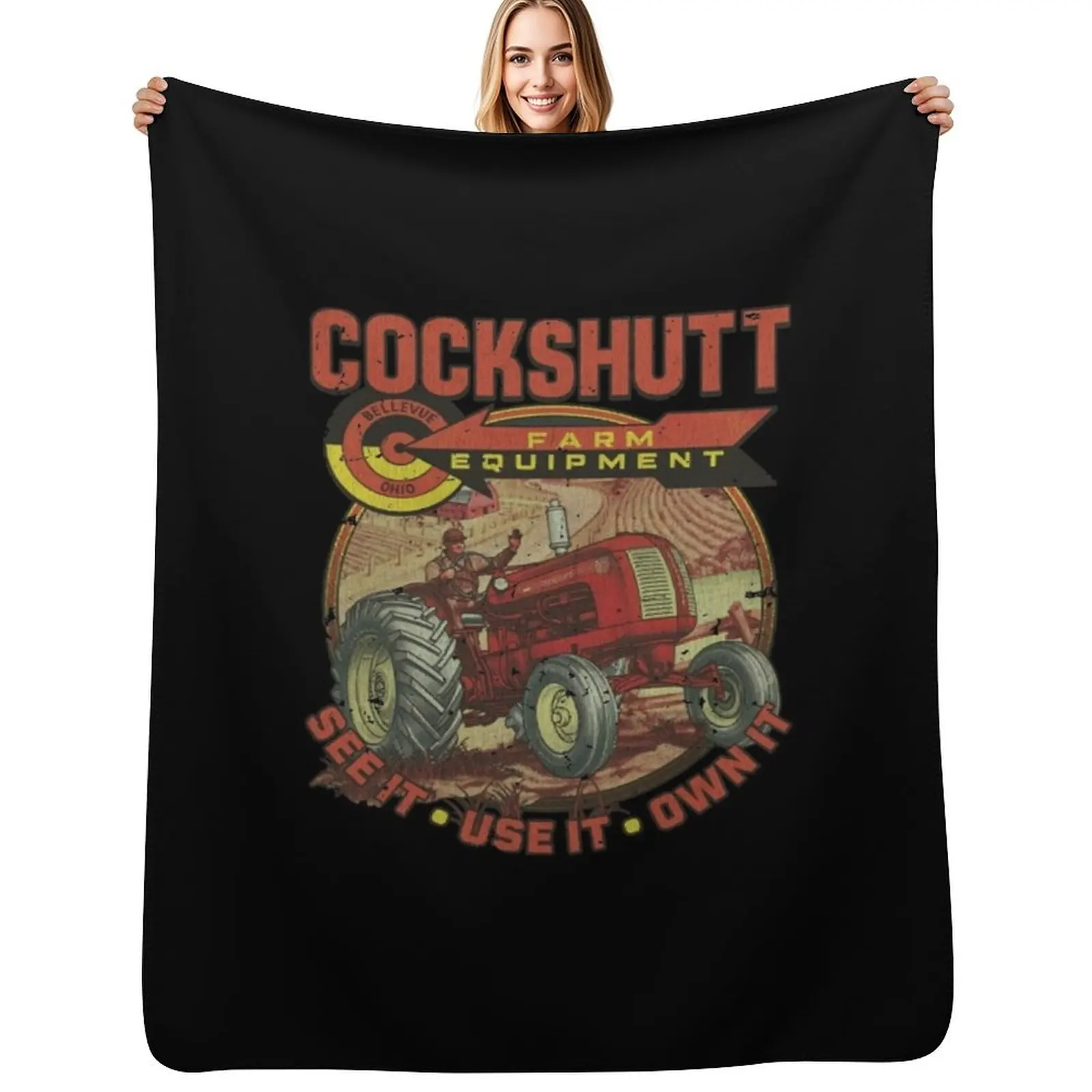 Cockshutt Farm Equipment Ltd 1953 Throw Blanket Retros valentine gift ideas Decorative Sofa Heavy for winter Softest Blankets