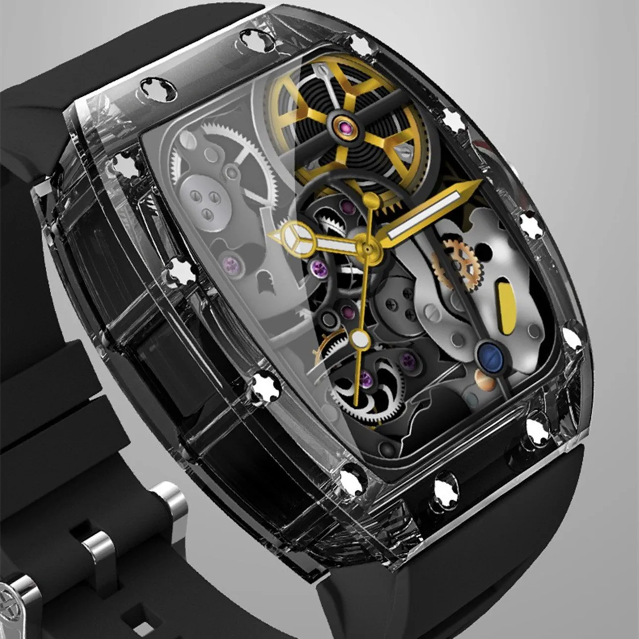 Impermeável Transparente Relógio Inteligente, Pulseira Esportiva, Freqüência Cardíaca do Sono, Sangue, Oxigênio, Rastreador De Fitness, NFC, Bluetooth, Relógio Smartwatch