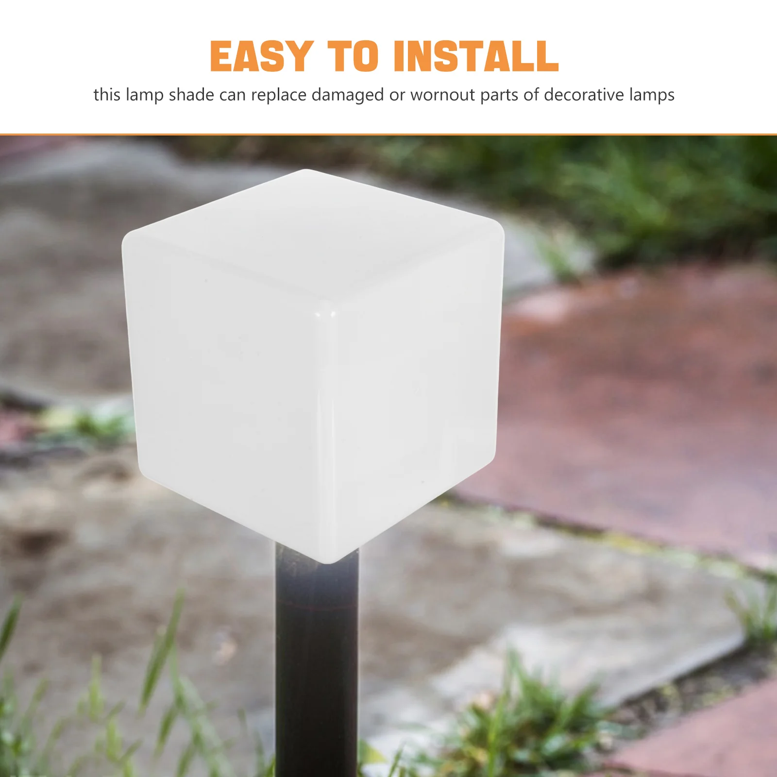 1 قطعة غطاء مصباح خارجي مربع لضوء الشارع حديقة الديكور إضاءة المناظر الطبيعية استبدال تركيبات الاكريليك #4