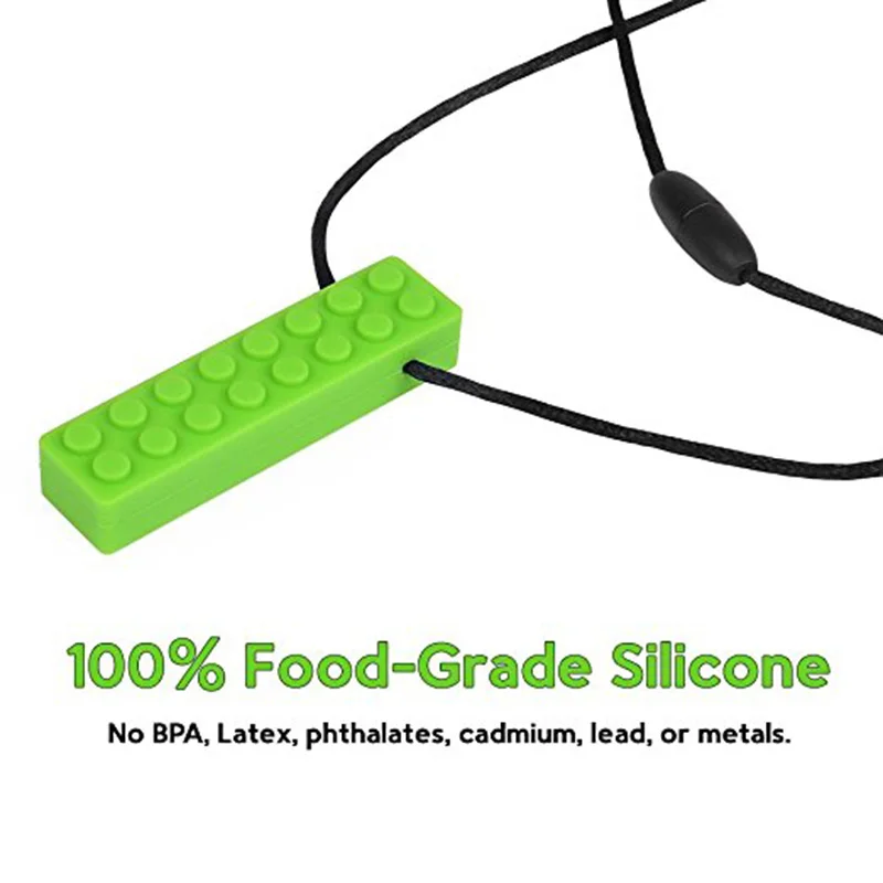 لعبة طوب التسنين من السيليكون للأطفال ، قلادة مضغ حسية ، خالية من بيسفنول أ ، درجة الغذاء ، أدوات محرك فموي ، 5: #3