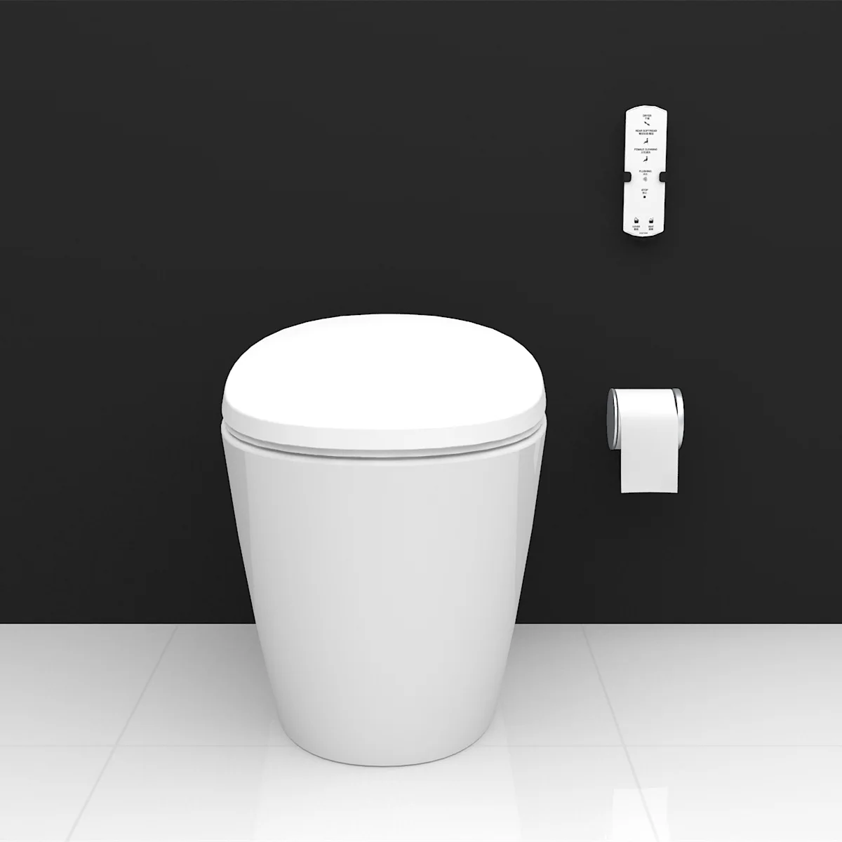 Luxury Certified Automatic Flush Bathroom Toilet Concealed Tank Wall-Hang Smart WC with S-Trap Drainage and Remote Control