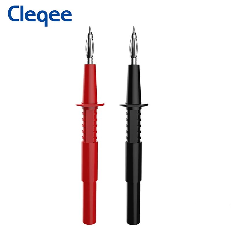 

Cleqee P5011 32A Multimeter Test Probe 4mm Banana Plug with 4mm Jack Copper Insulated IC Test Tool 2 IN 1 1000V