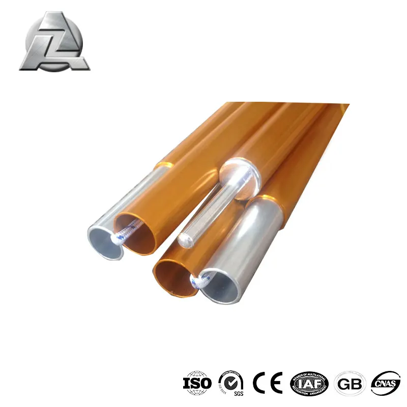 Adjustable 7001 Aluminum Alloy Folding Colorful Tent Pole Rod for Camping Tent