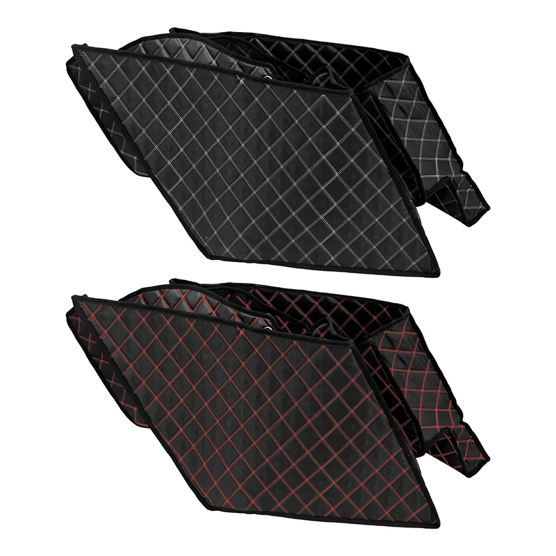 Motorcycle Stretched Saddlebag Insert Carpet Liner Thread Extended Bags For Harley Touring FLHT Road Glide Street Glide 2014-22