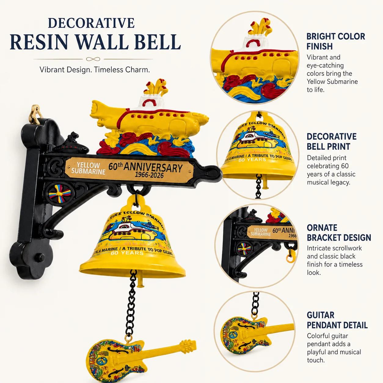 The Beatles Yellow Submarine W - Vintage Collectible Bells ulasan dan harga