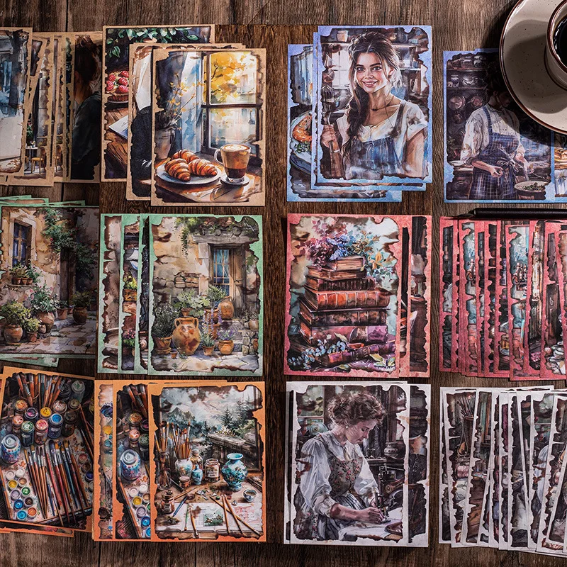 30 ชิ้น/ล็อต Memo Pads วัสดุกระดาษวันหยุดสุดสัปดาห์ไดอารี่ขยะสมุดบันทึก Scrapbooking การ์ด Retro พื้นหลังตกแต่งกระดาษ