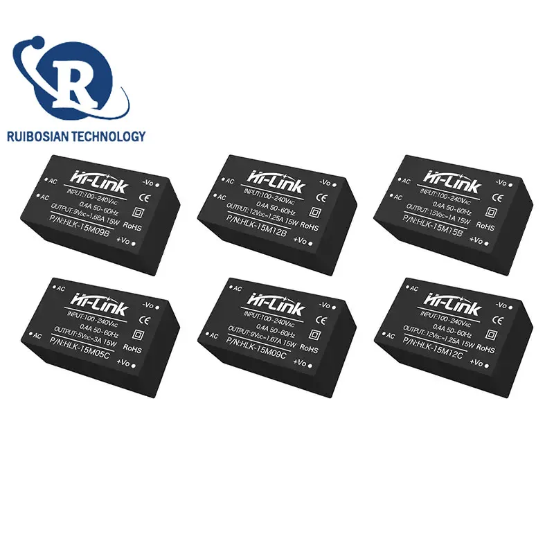 1PCS HLK-15M05C HLK-15M09C HLK-15M12C HLK-15M15C HLK-15M24C AC DC Power Supply Module with EMC