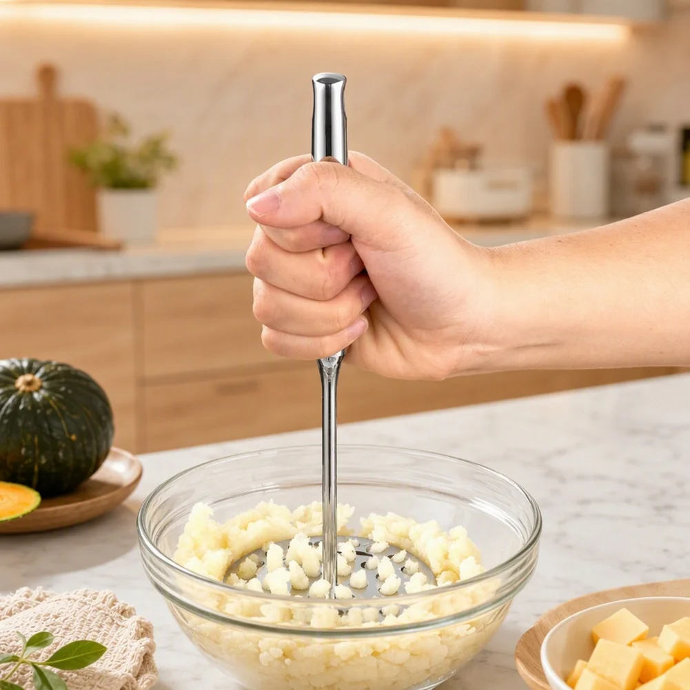 Practical Manual 316 Stainless Steel Food Press Smasher Easy Mash Tool For Beans Avocado Soft Fruits Household Kitchen Utensil