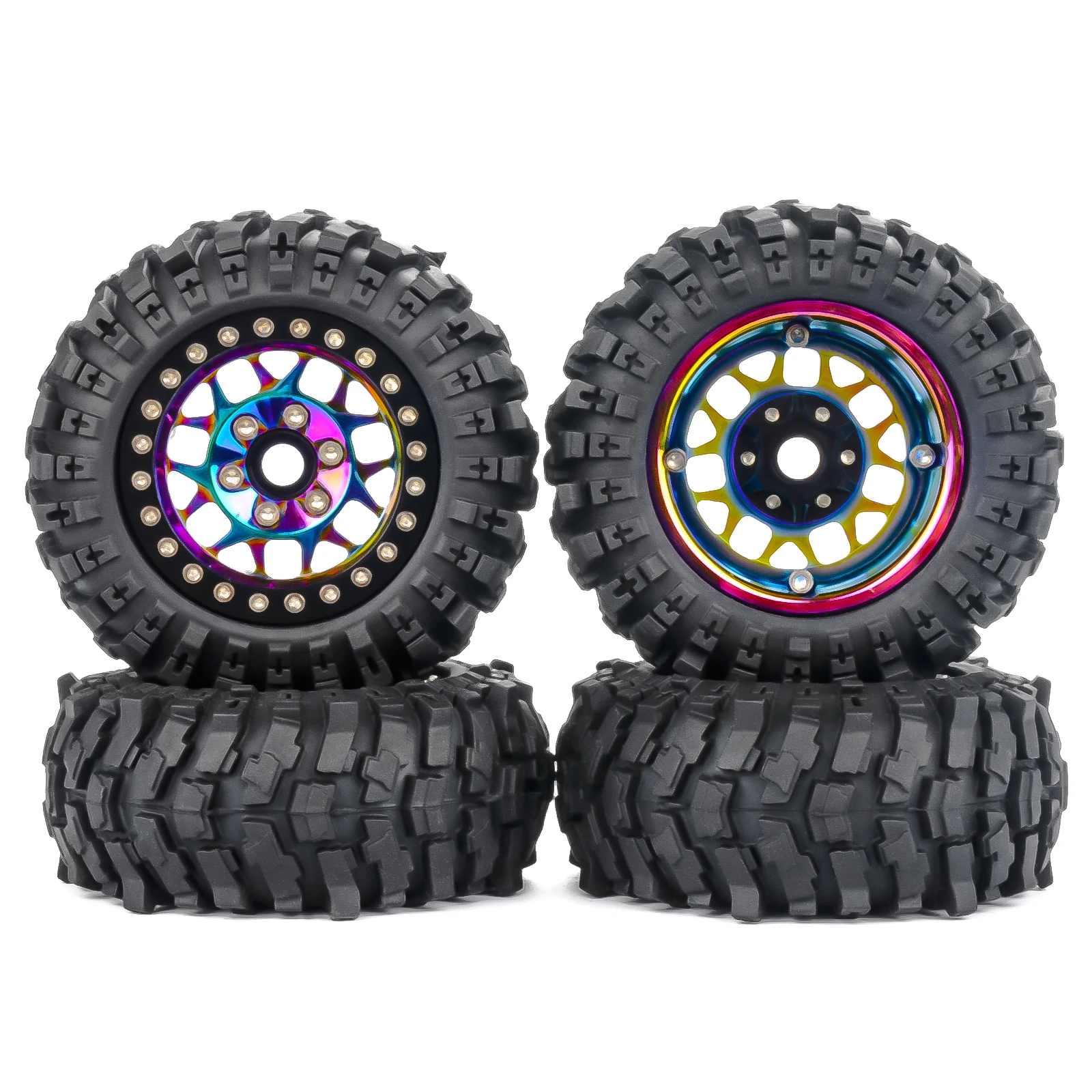 PYFORE 1.9In Climbing Tires Metal Wheel Hub 86x35mm Hex Adapter 12mm for 1/12 RC Model Car Crawler Accessories