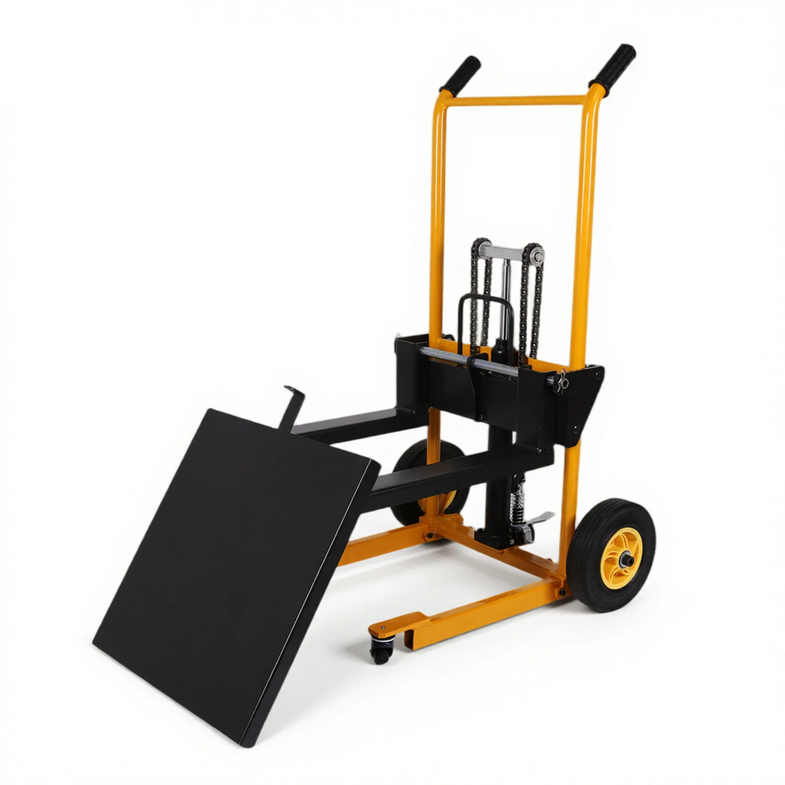 Mini chariot élévateur pliable, chariot élévateur de Transport avec roues pivotantes, petit chariot élévateur Mobile léger pour le Commercial et l'industrie