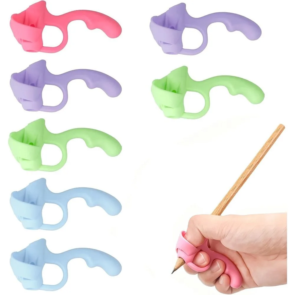 2-Pack Writing Pen Holders, Ergonomic Pen Grip Supports with Soft Pads, Suitable for Adults, Students, Office Workers, Artists, and People with Special Needs as a Writing Posture Correction Tool (Random Color)