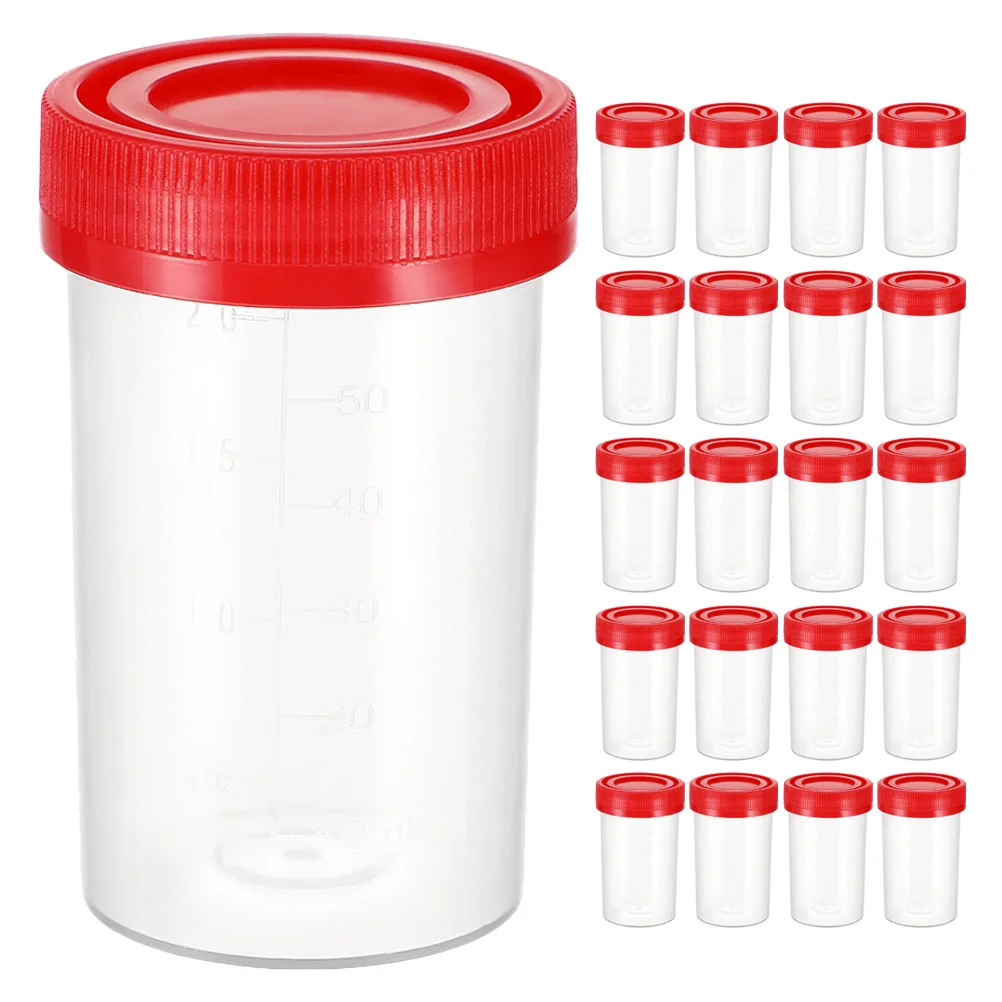 

50 Pcs Collection Cup Cups for Testing Portable Urinal Urine Bottles Specimen Sample Pot