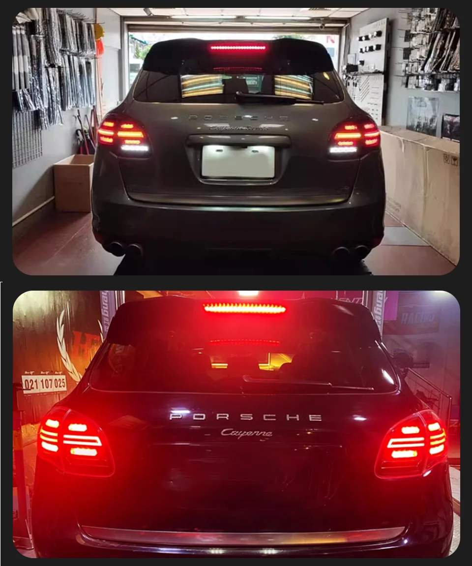 ينطبق على مجموعة المصابيح الخلفية بورش كايين 2011-2014 لتعديل أضواء القيادة LED الجديدة