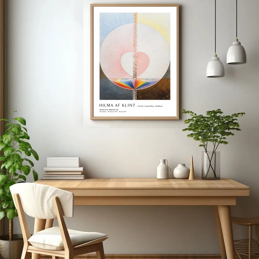 H-Hilma af Klint Poster Wall Art Print Poster Decorative Mural Modern Home Decor Birthday Gift Unframed Canvas Garage Room