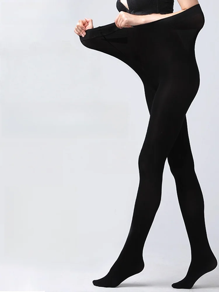 

Плюс размер 120D колготки с высокой талией и открытой промежностью, теплые эластичные узкие чулки для женщин, весна-осень-зима