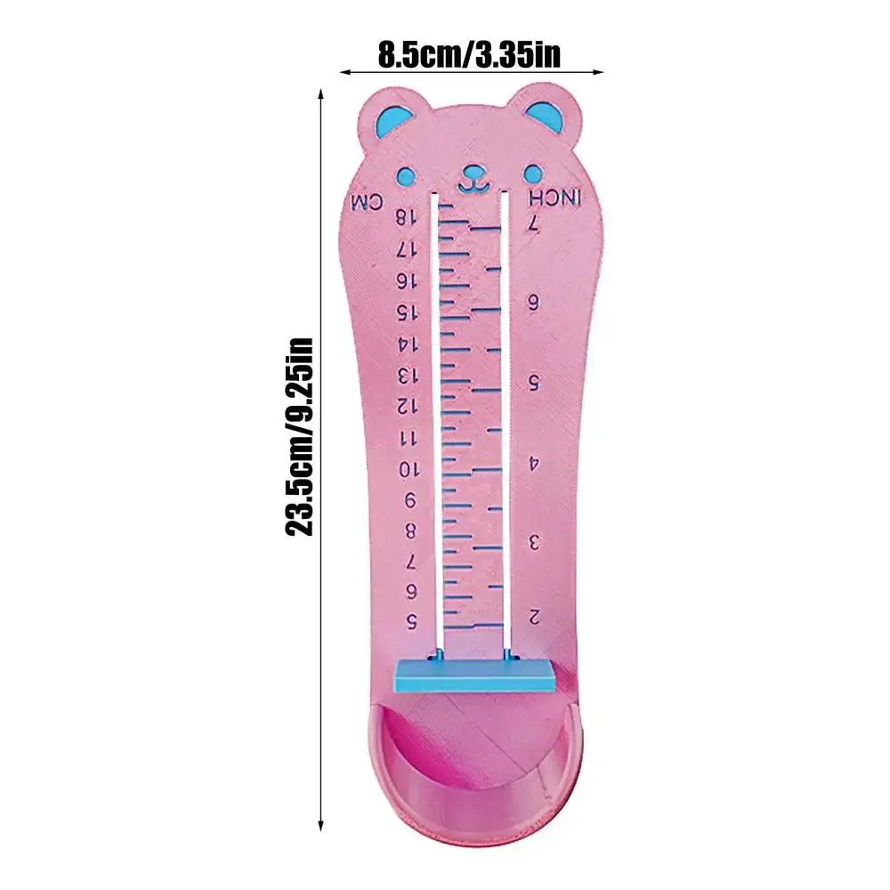 Double-Scale Display Shoe Sizer Cute Design Accurate Measurement Foot Measurement Gauge Durable Shoe Sizer Chart