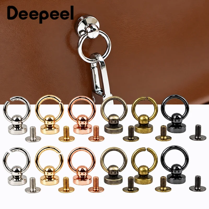 10/20Pcs Metal Screw Buckles 8/10mm Bag Strap Side Clips Clasp Handbag Chain O Ring Rivet Phone Decor Connector Hook Accessories