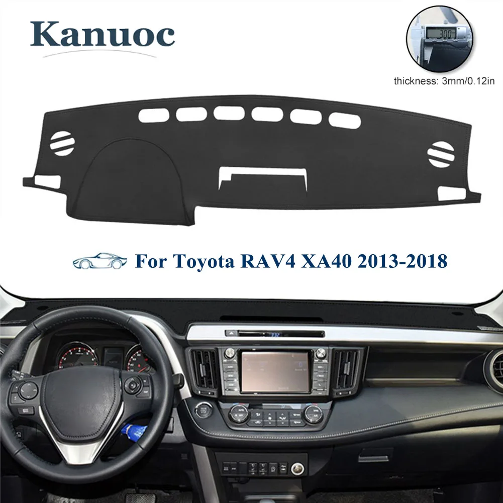 

For Toyota RAV4 XA40 2013 2014 2015 2016 2017 2018 Dashboard Cover Pad Car Leather Sunshade Mat Auto Interior Protect Accessory