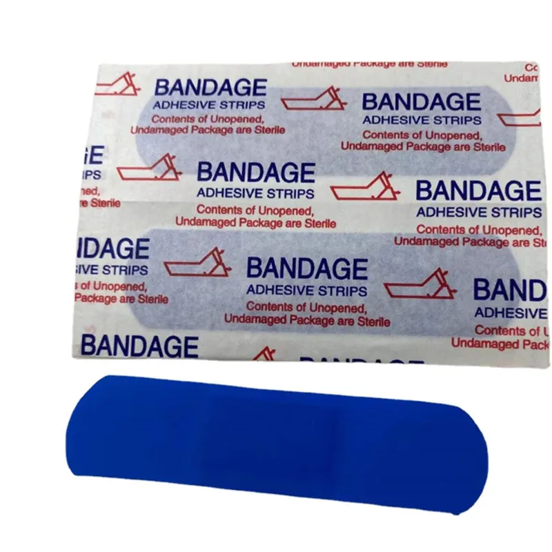 100pcs/set Blue Band Aid for Cook Waterproof  Strips Adhesive Bandages Wound Dressing Patch First Aid Plasters