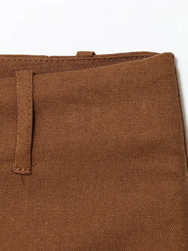 Europese stijl nieuwe damesmode veelzijdig temperament eenvoudige effen kleur casual cropped broek