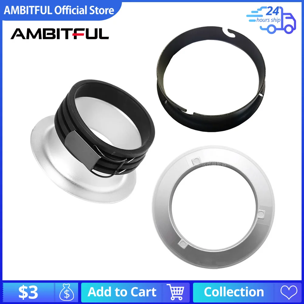 

AMBITFUL 135mm 144mm 150mm Ring Adapter for Bowens Elinchrom Mount for AMBITFUL AL-06 AL-16