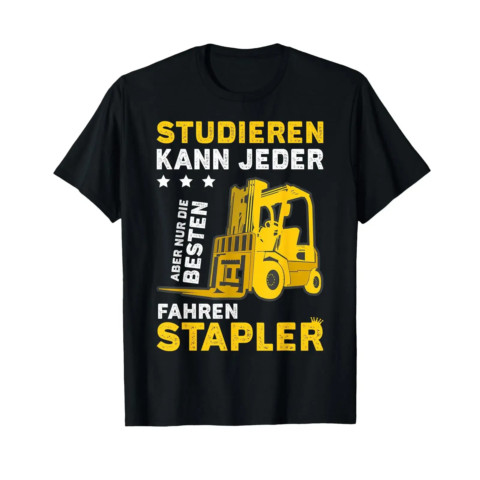 Men's Study Can Everyone But Only The Best Driving Forklift T Shirt vintage Washed designer clothes Slightly graphic fashion