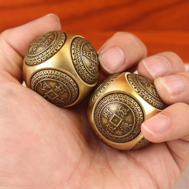 1PC sześciostronne cztery błogosławieństwa szczęście pieniądze Fidget Spinner dorosły antystresowy Fidget zabawki dekoracje domu rzemiosło Party prezent urodzinowy