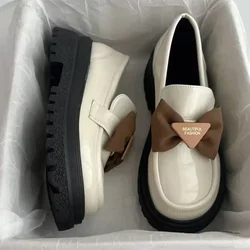 bow Platform Women's Loafers Casual Ladies Pumps Shoes Trend Spring Summer Design Luxury Heels Woman Shoes mary jane lolita shoe
