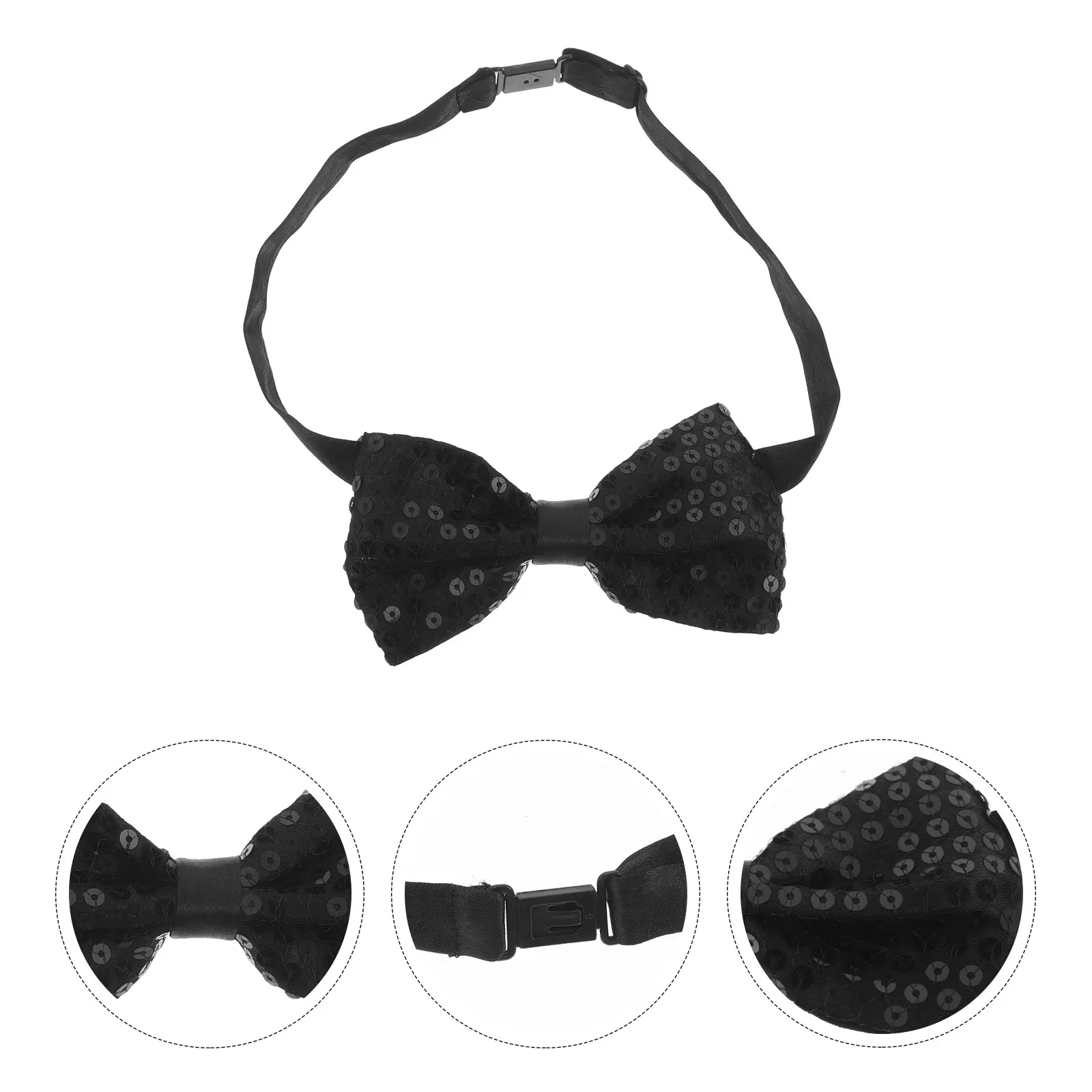 

5 Pcs Bow Decoration Tie for Wedding Shiny Graduation Sequin Child