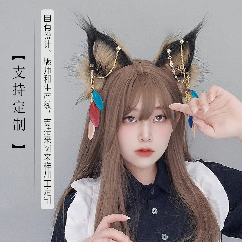 Kawaii griffin ohren kopfschmuck cosplay zubehör niedlich griffin fuchs ohren stirnband jk mädchen halloween cosplay gothic hair hoop