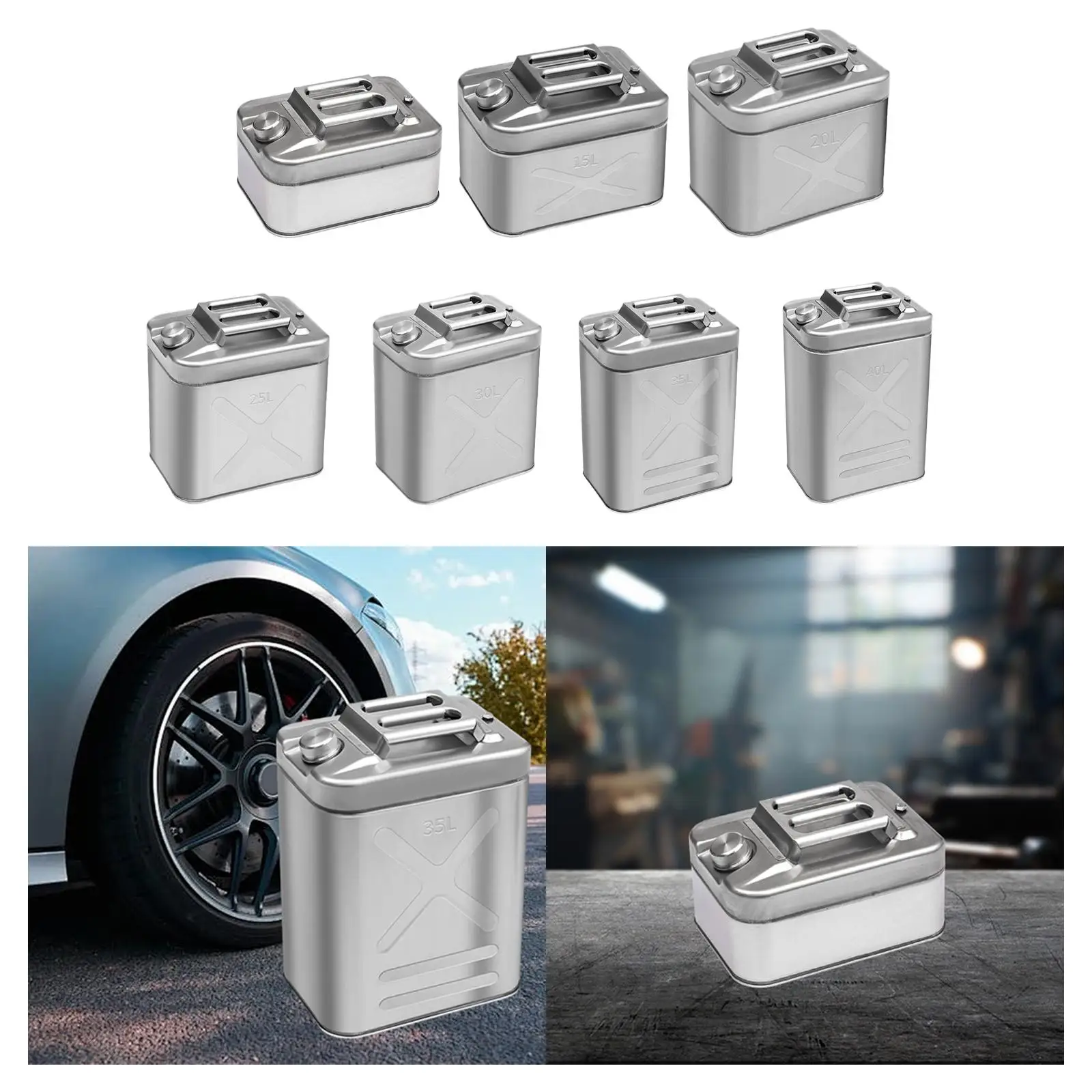 

Металлическая канистра для топлива большой емкости для кемпинга на открытом воздухе, контейнер для хранения воды для автопутешествий